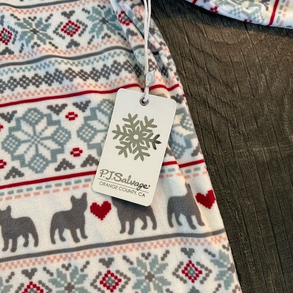 PJ Salvage French Bulldog Christmas Pajama Top - Picture 2 of 5